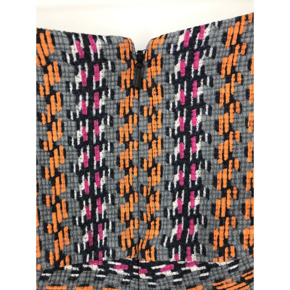 Rachel Roy Textured Cotton Skort Short Gray Orange Size 12 - Picture 5 of 6